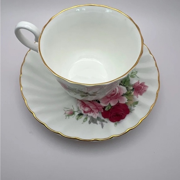1950s Allyn Nelson Summertime Rose Fine Bone China Teacup & Saucer England - Picture 6 of 9